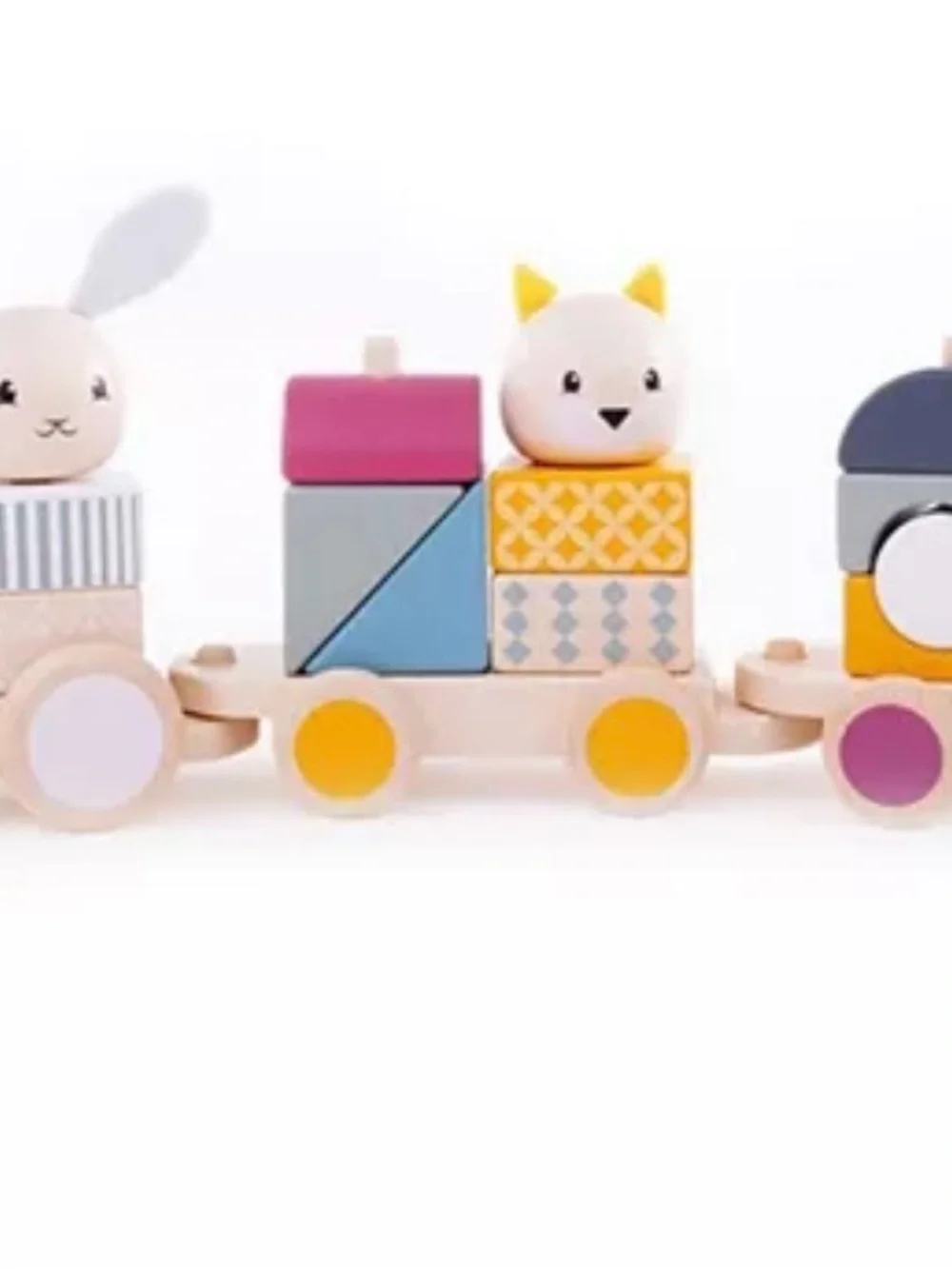 BIGJIG TOYS- Bloomingdale’s Wooden Pull-Along Activity Train - Multicolor